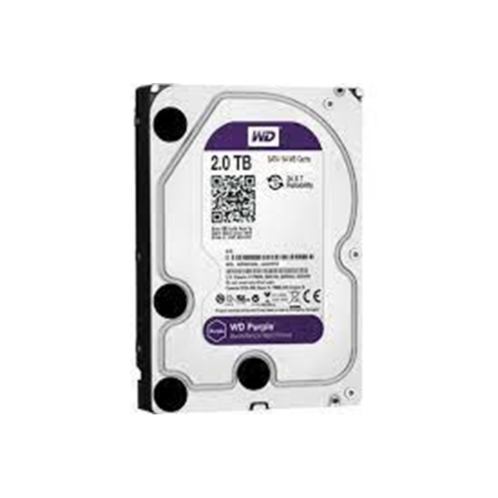 2TB 3.5 WD 5400RPM 64MB PURPLE WD22PURZ 7/24 GÜVENLİK(3YIL GARANTİ)