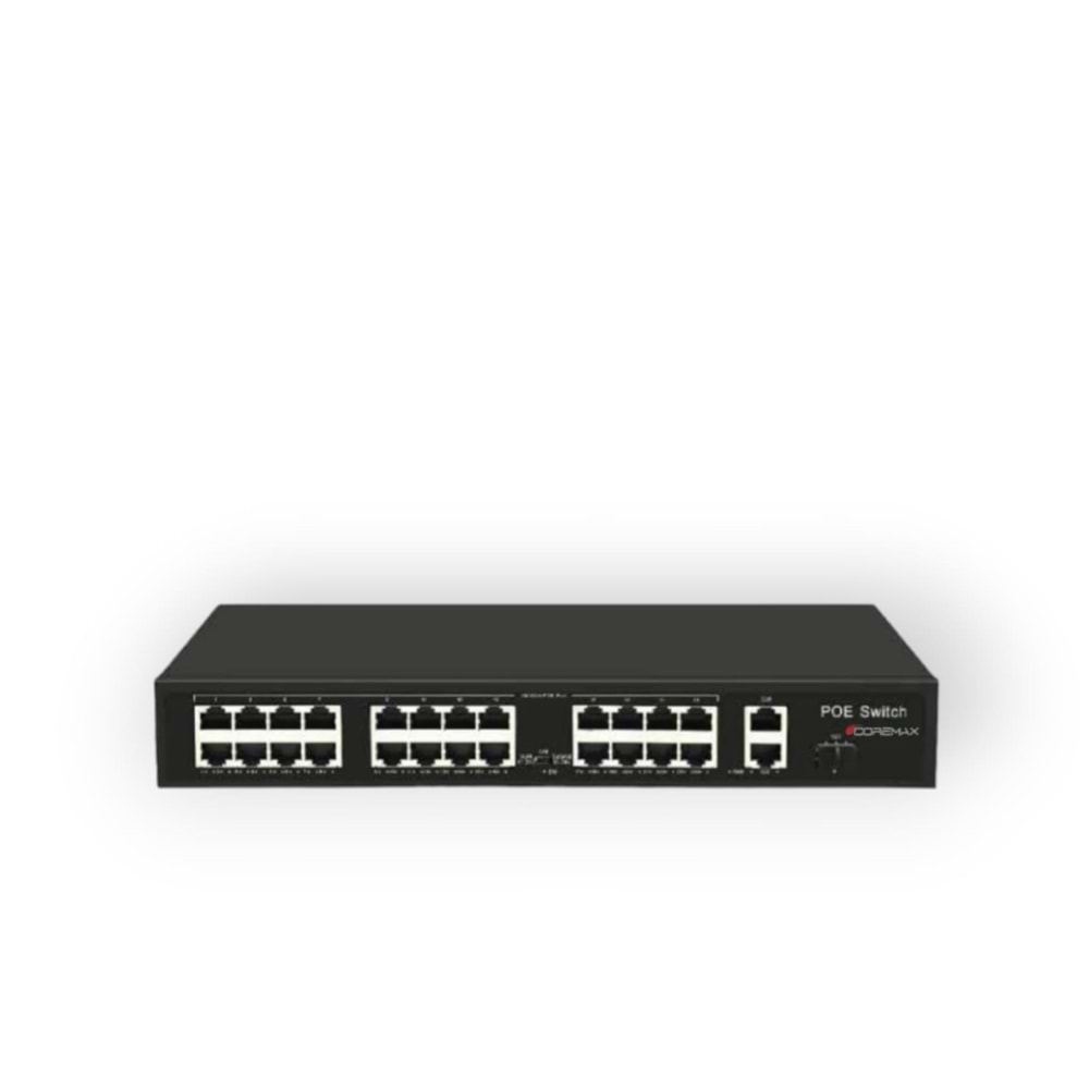 Coremax CXS-24P2U1S-300 24 PORT POE+2UPLİNK GİGABİT+1UPLİK SFP FİBER PORT