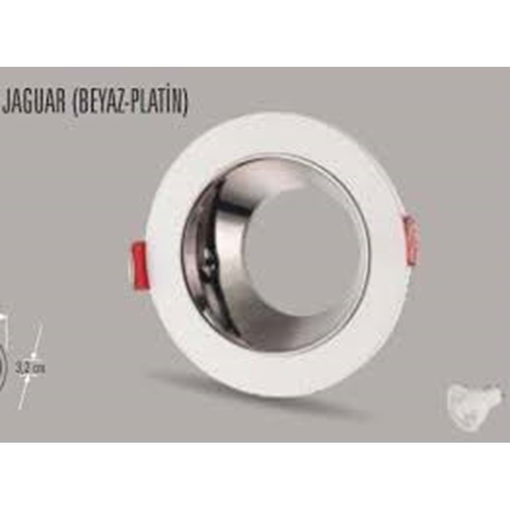 CATA JAGUAR BEYAZ - PLATİN DEKORATİF SPOT CT-5046