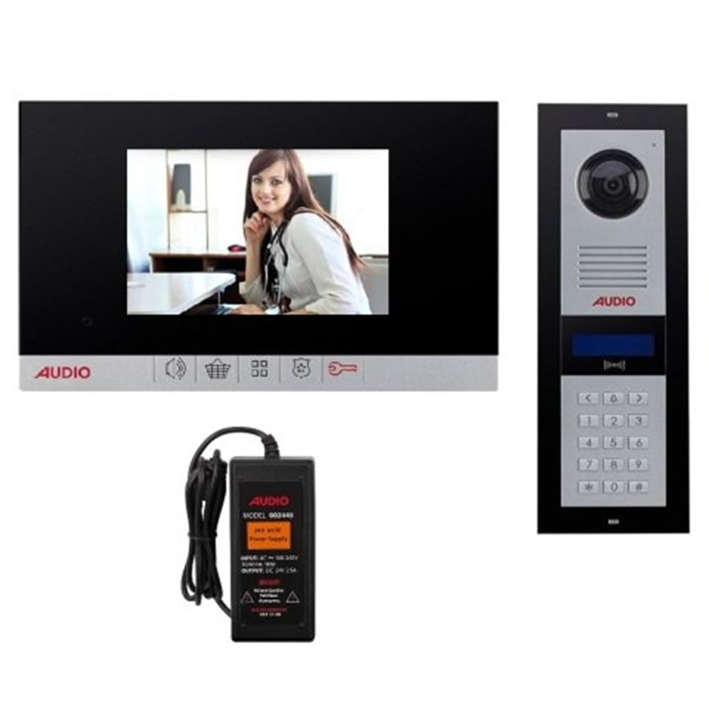 AUDIO 4,3 İNÇ GÖRÜNTÜLÜ DİAFON PAKET 7 DAİRE (001180-003002)