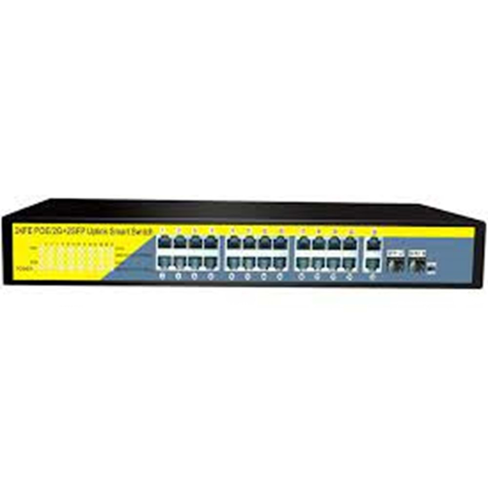 HBF-2422GB 24 PORT 10/100*2PORT GB UL 2SFP 400W SWİTCH