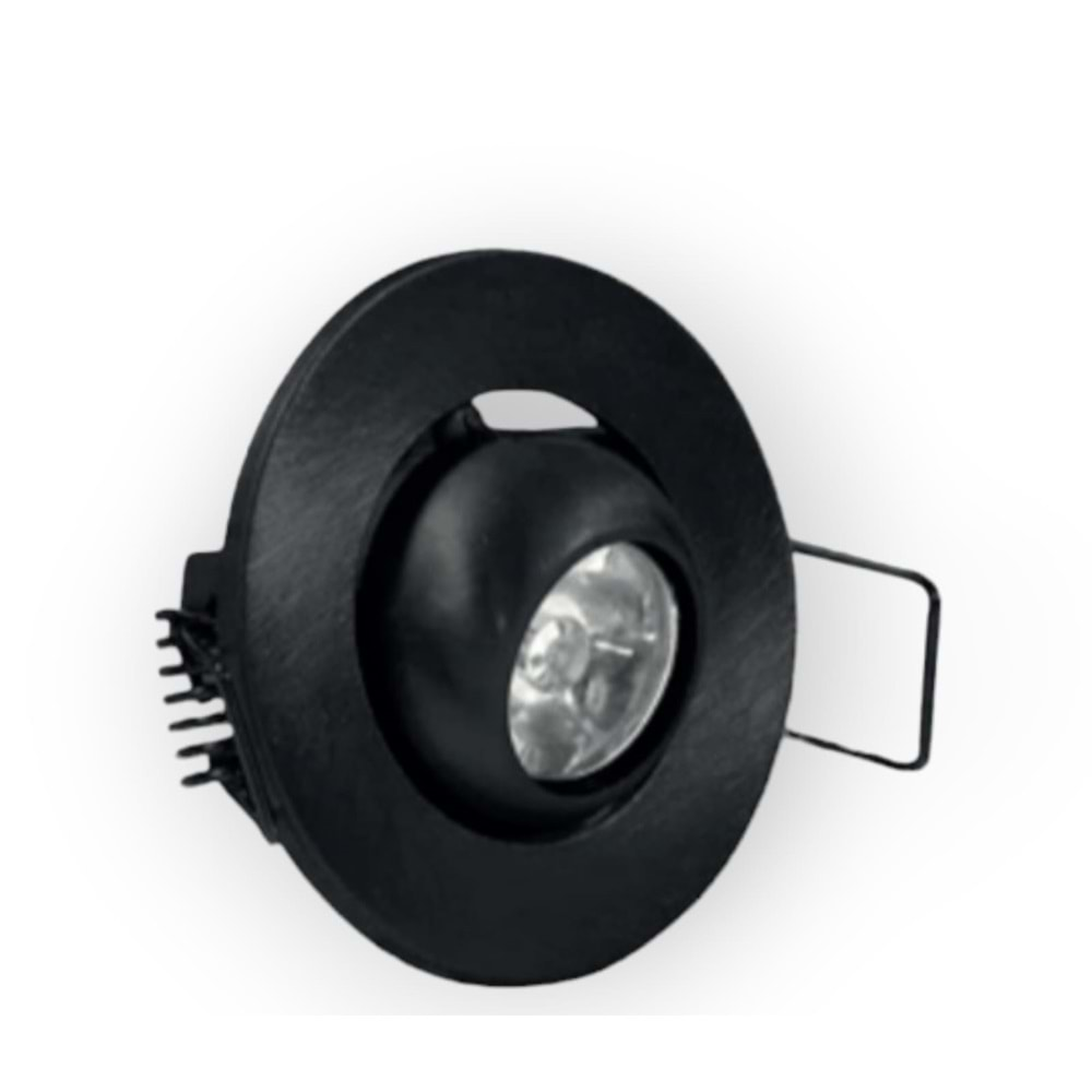 HERO LED HL-6301SB 3 WATT SİYAH KASA MANDA GÖZÜ SPOT 6500K