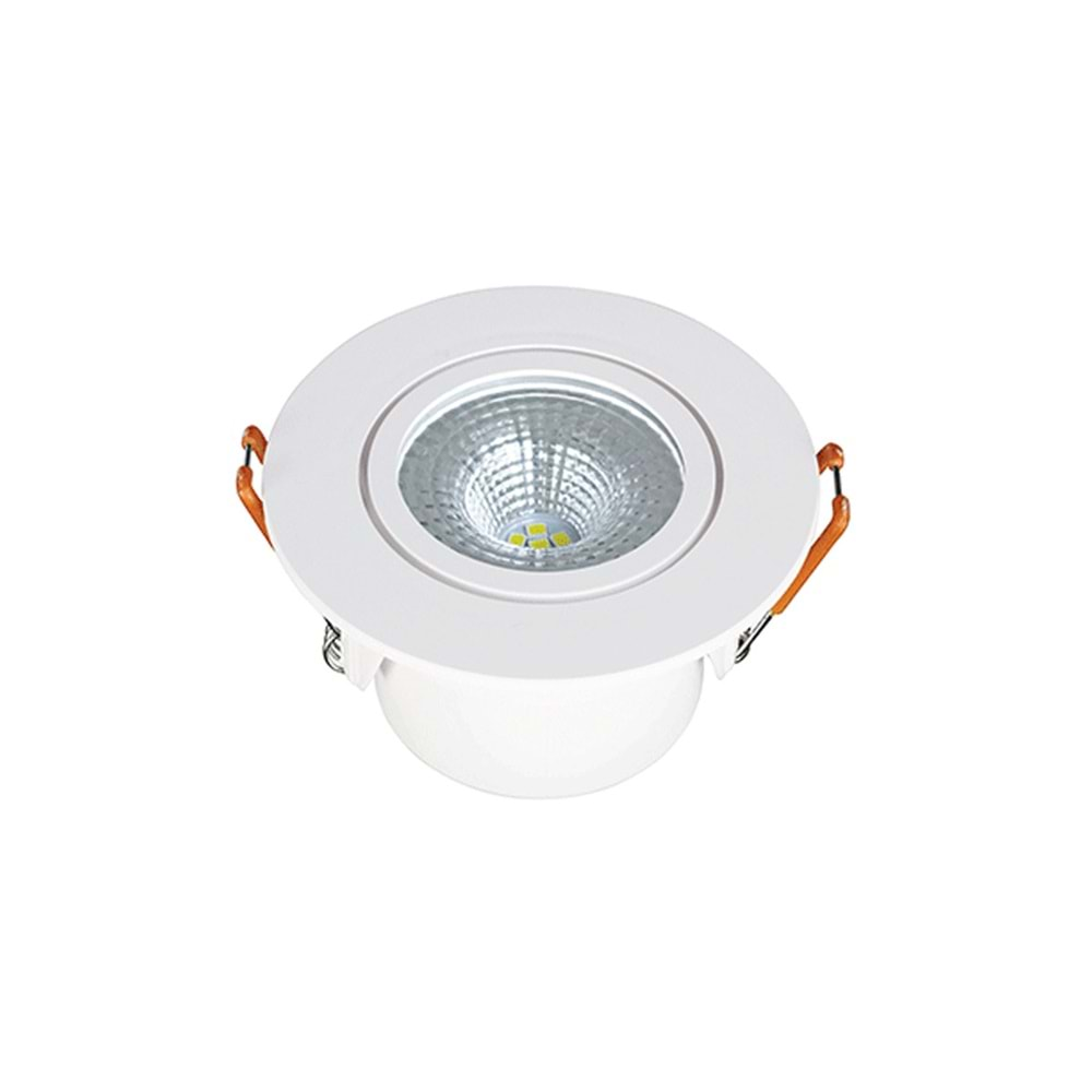 KDL107 5W 6500K 450LM YUVARLAK KASA BEYAZ SMD PLASTİK DOWNLIGHT SPOT ARMATÜR