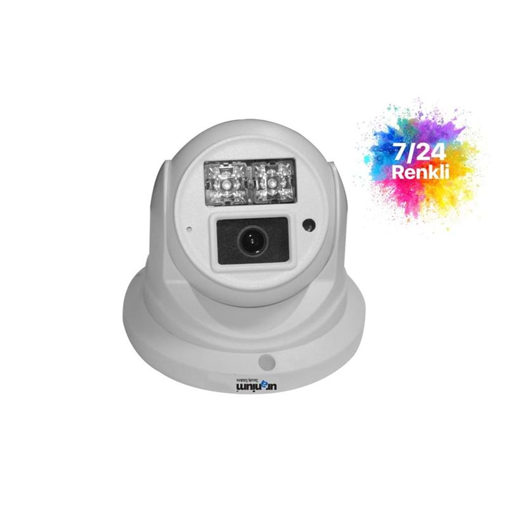 URANIUM ANP15-SD8020BP 8MP 3.6MM 15 METRE BEYAZ LED FULL COLOR IR DAHILI MIKROFON IP66 IP DOME KAMER