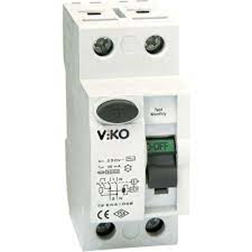 VİKO KAÇAK AKIM 2X25A 2P 30MA 6KA VTR2-2530