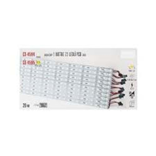 CATA 5630 ÇİPLİ 1 METRE 72 LEDLİ PCB ŞERİT LED BEYAZ IŞIK CT-4594