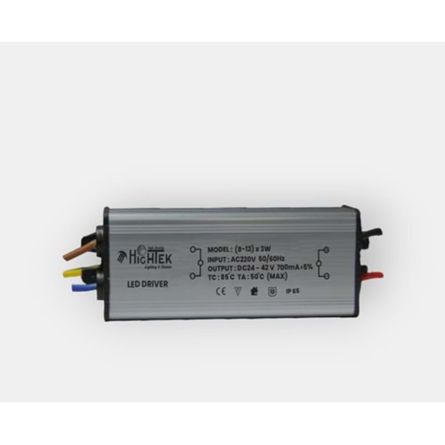 HIGHTEK HT 6015 METAL IP65 LED DRIVER(8-12)3 WATT