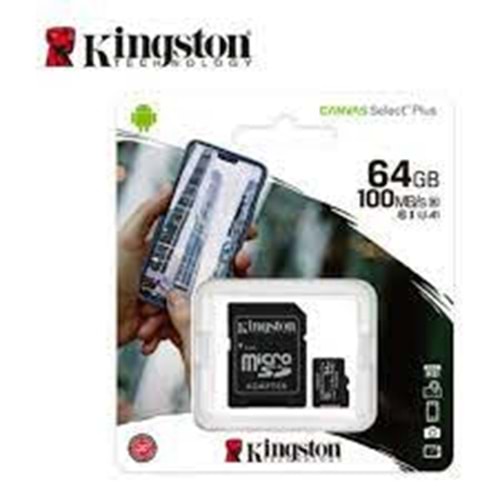 KINGSTON 64GB MİCRO SD CARD CL10 SDCS2/64GB